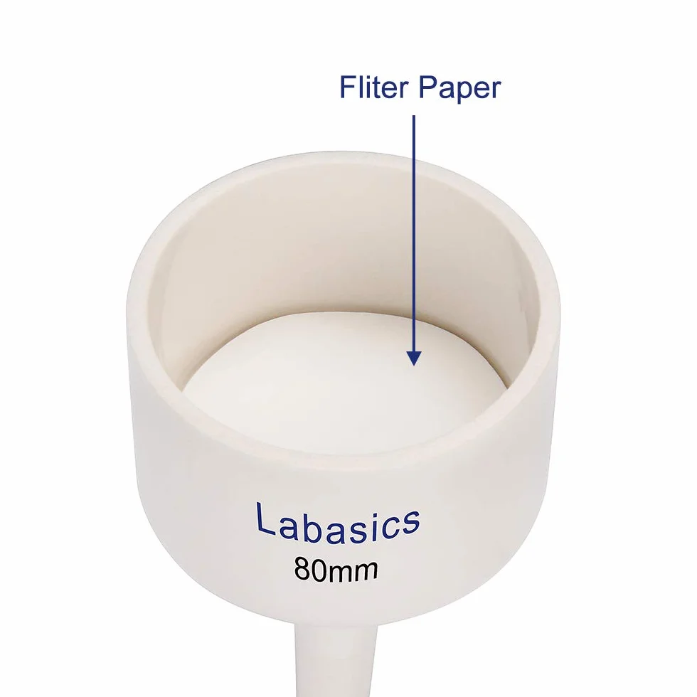 Labasics Imbuto Buchner in Porcellana 80 mm, Imbuto per Filtro in Porcellana Buchner OD 8 cm ID 7,1 cm per Laboratorio