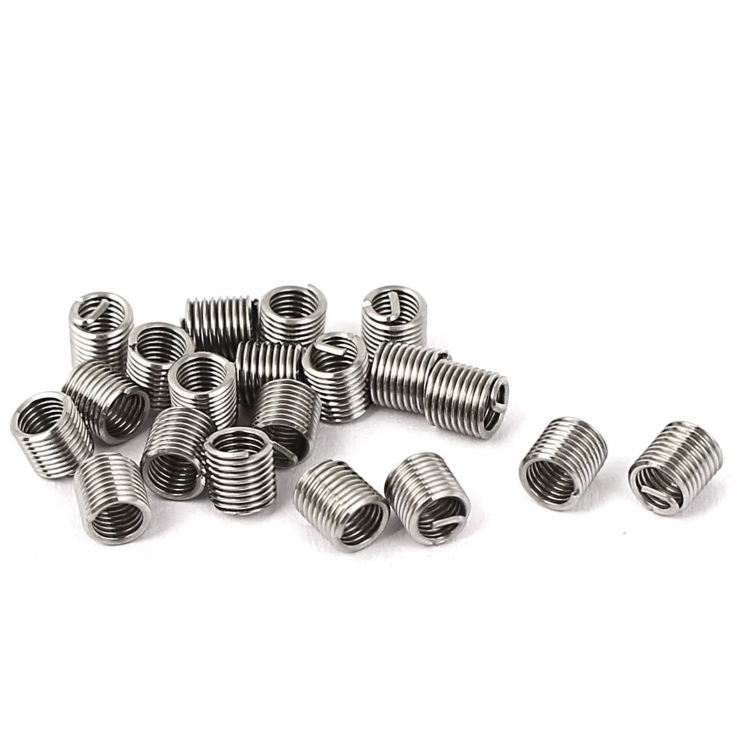 sourcingmap M3 x 0,5 mm x 2D Acciaio Inossidabile Helicoil filo riparazione Filettatura inserto 20pcs