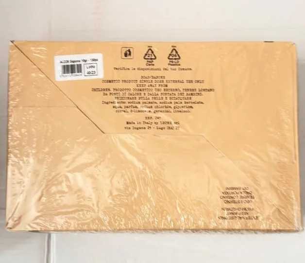 Saponetta profumata flow pack Confezione 150 pezzi 10 grammi Linea Cortesia Hotel Natura carta Bio