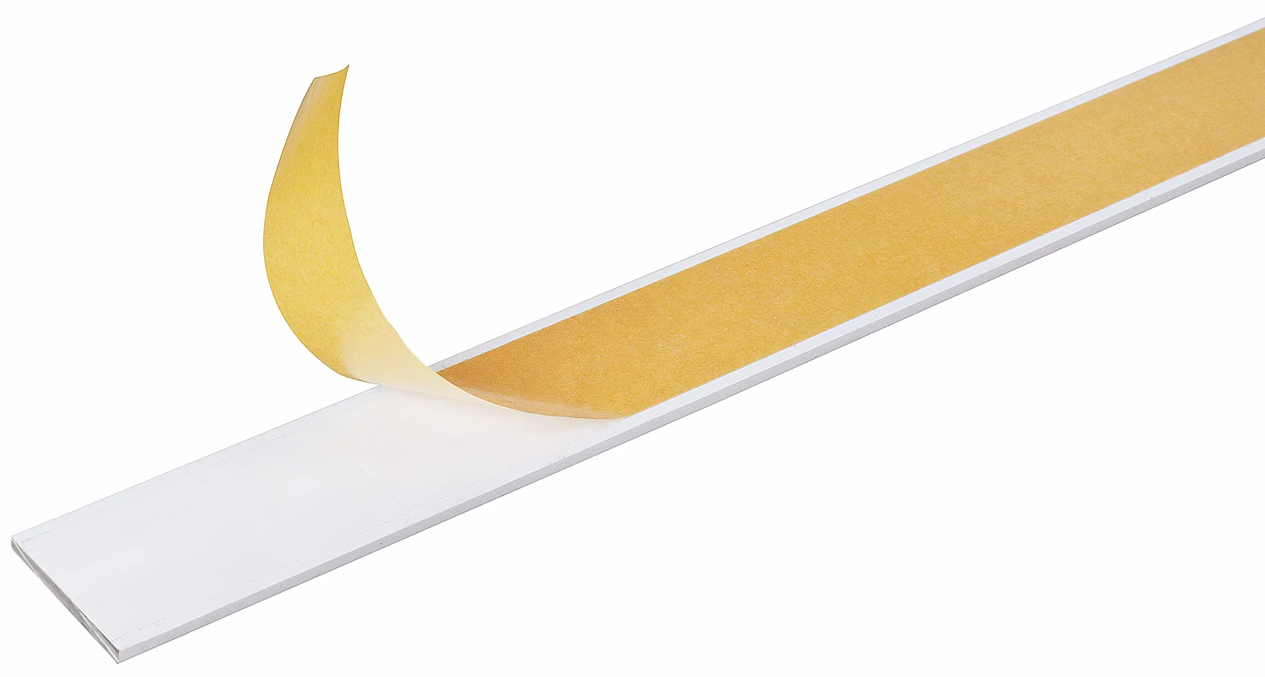 Alberts 433611 Barra piatta, autoadesiva, alluminio, bianco, 1000 x 30 x 2 mm