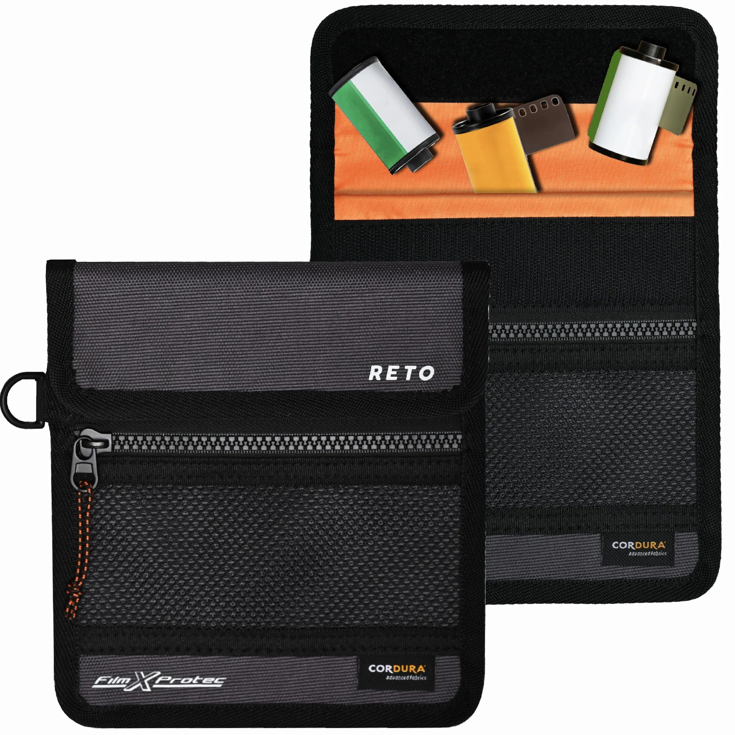 RETO Film X-Protec Bag - CORDURA Impermeabile, a prova di raggi X, senza piombo, tessuto radiopaco, leggero, durevole, a doppio strato, resistente alle radiazioni Taglia S (16,5 x 18 cm) (Un pezzo)