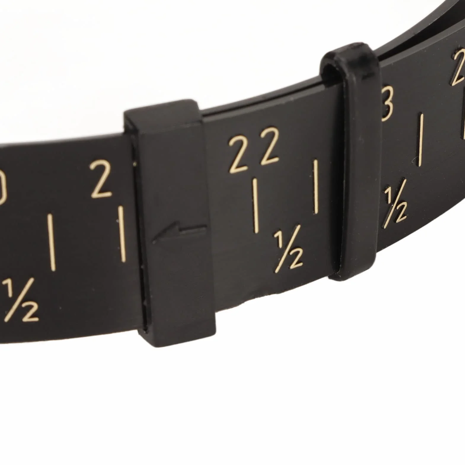 Calibro per Braccialetti 15-25 mm Misuratore Doppia Scala Plastica Strumento Dimensionamento Bracciali