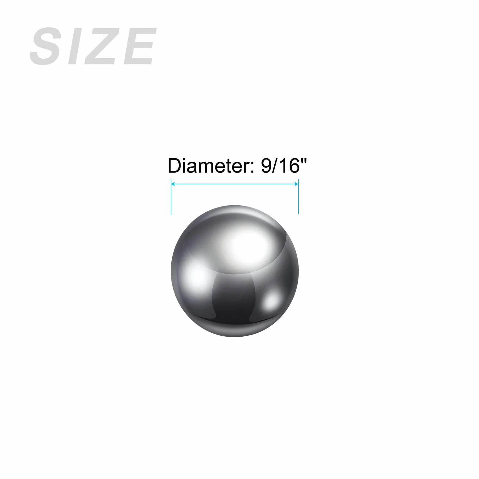 METALLIXITY Precision Balls G10 9/16" 10pcs, Sfere In Acciaio Cromato Per Cuscinetti