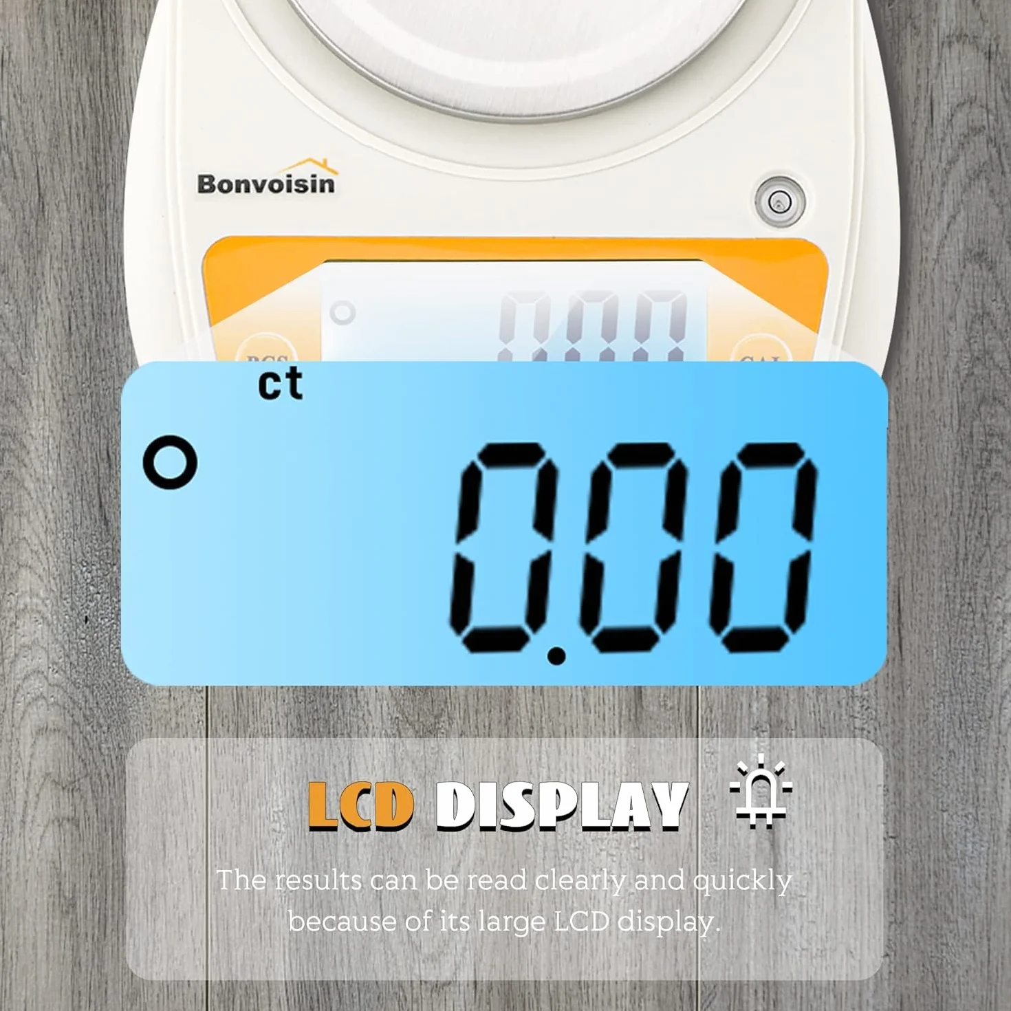 Bonvoisin Bilancia da Laboratorio Digitale 600g x 0.01g, Bilancia Analitica di Precisione, Bilancia Gioielli Elettronica con Display LCD, Accuratezza 0.01g per Uso Scientifico
