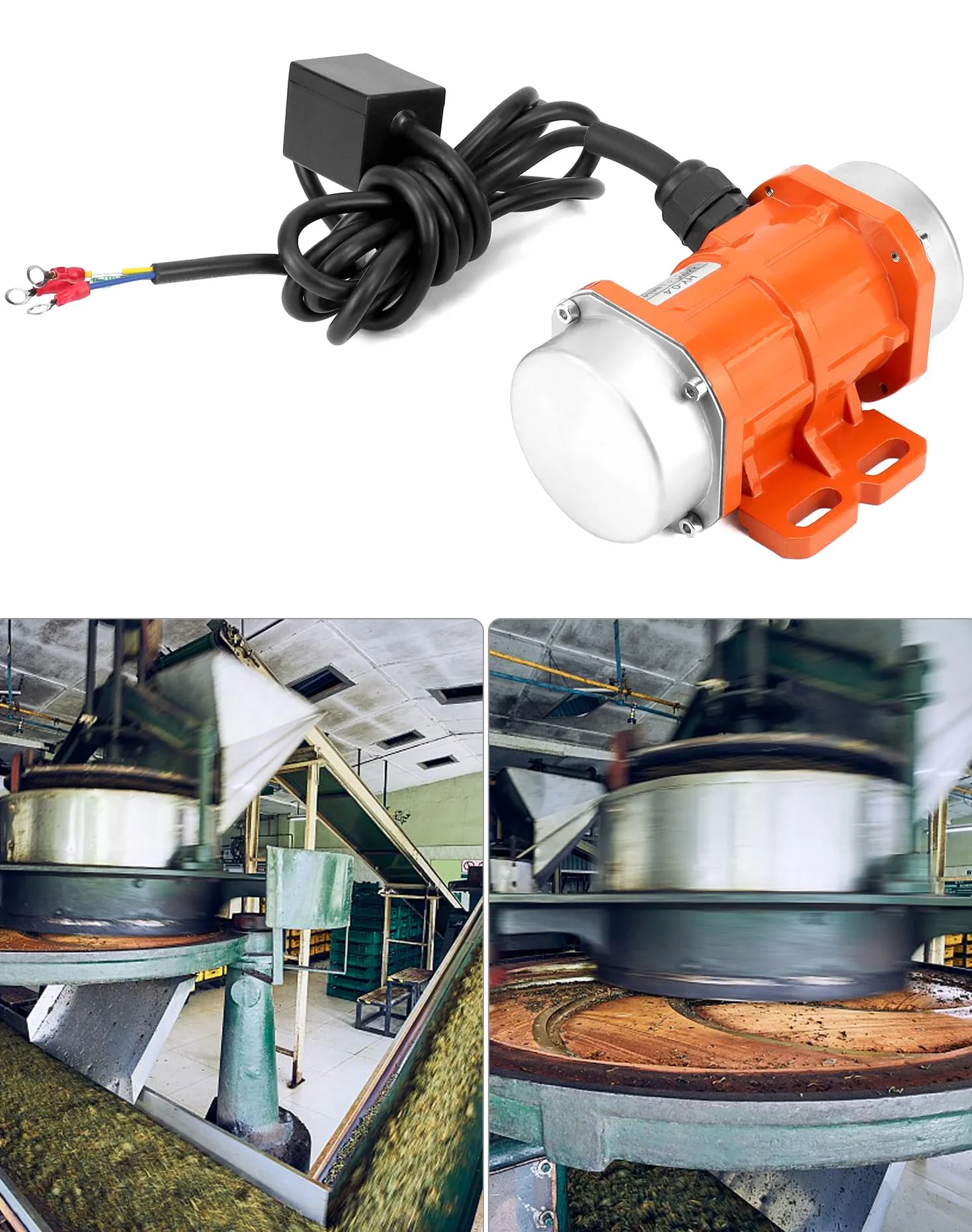 QWORK® Motore a vibrazione monofase, 40 W 220 V, piccolo motore vibratore, 3000 giri/min