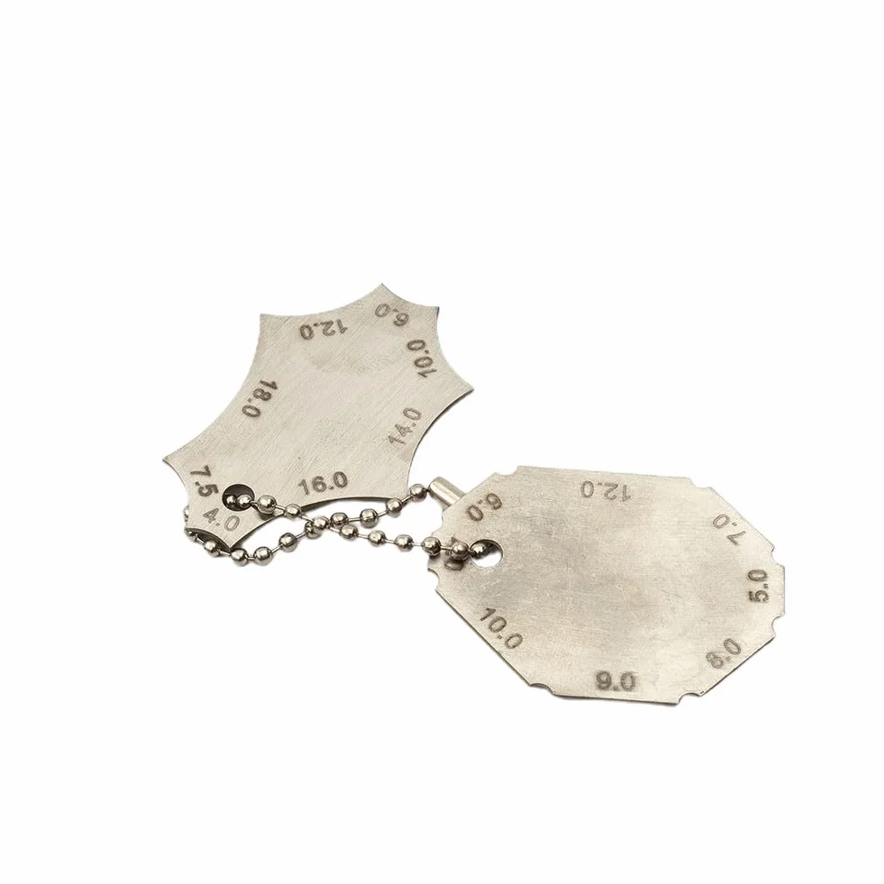 Misuratori per saldatura in acciaio inox Set 2 pezzi strumento ispezione profondità gola righello tascabile mm