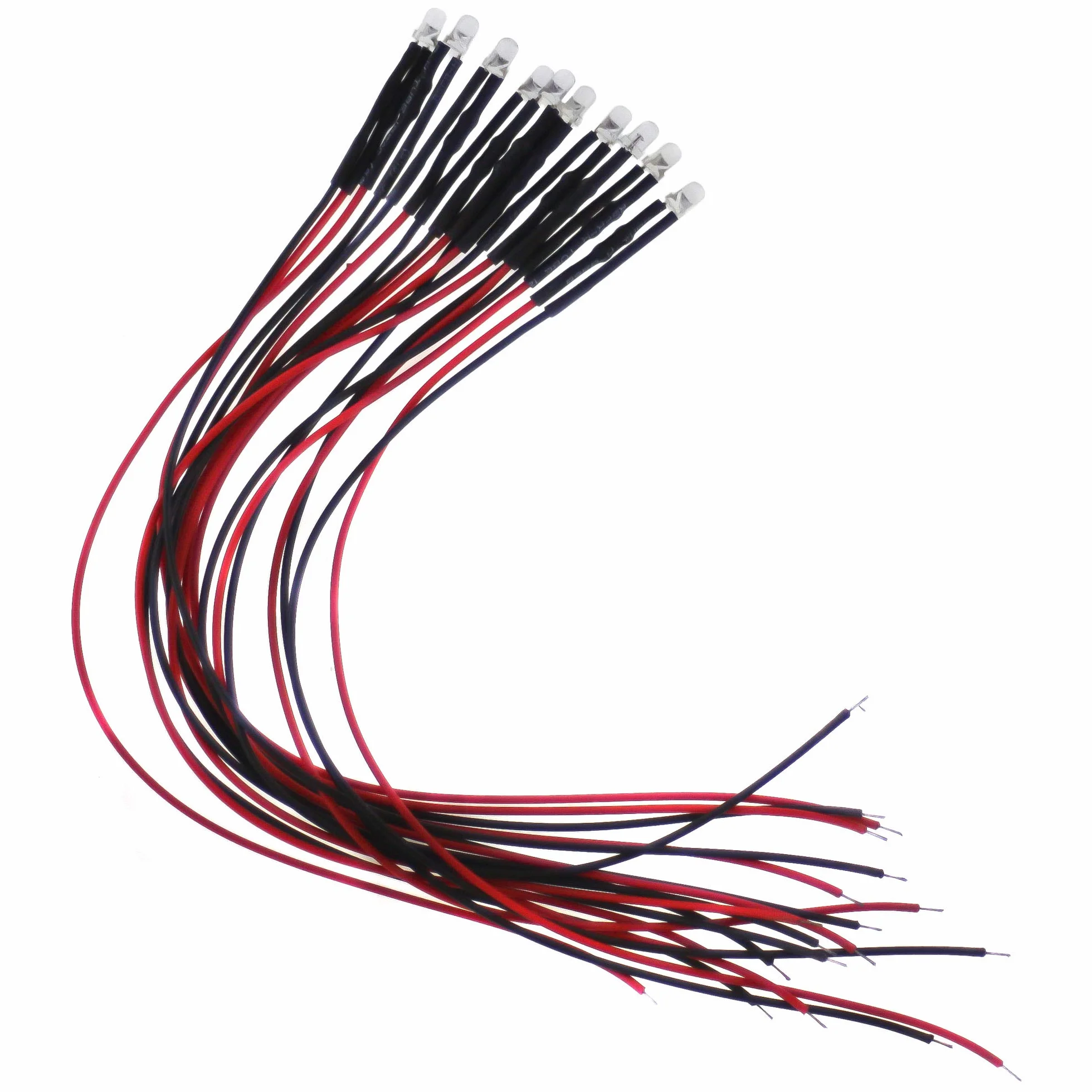 LED 3mm 5V blu 20cm cavo resistenza integrata
