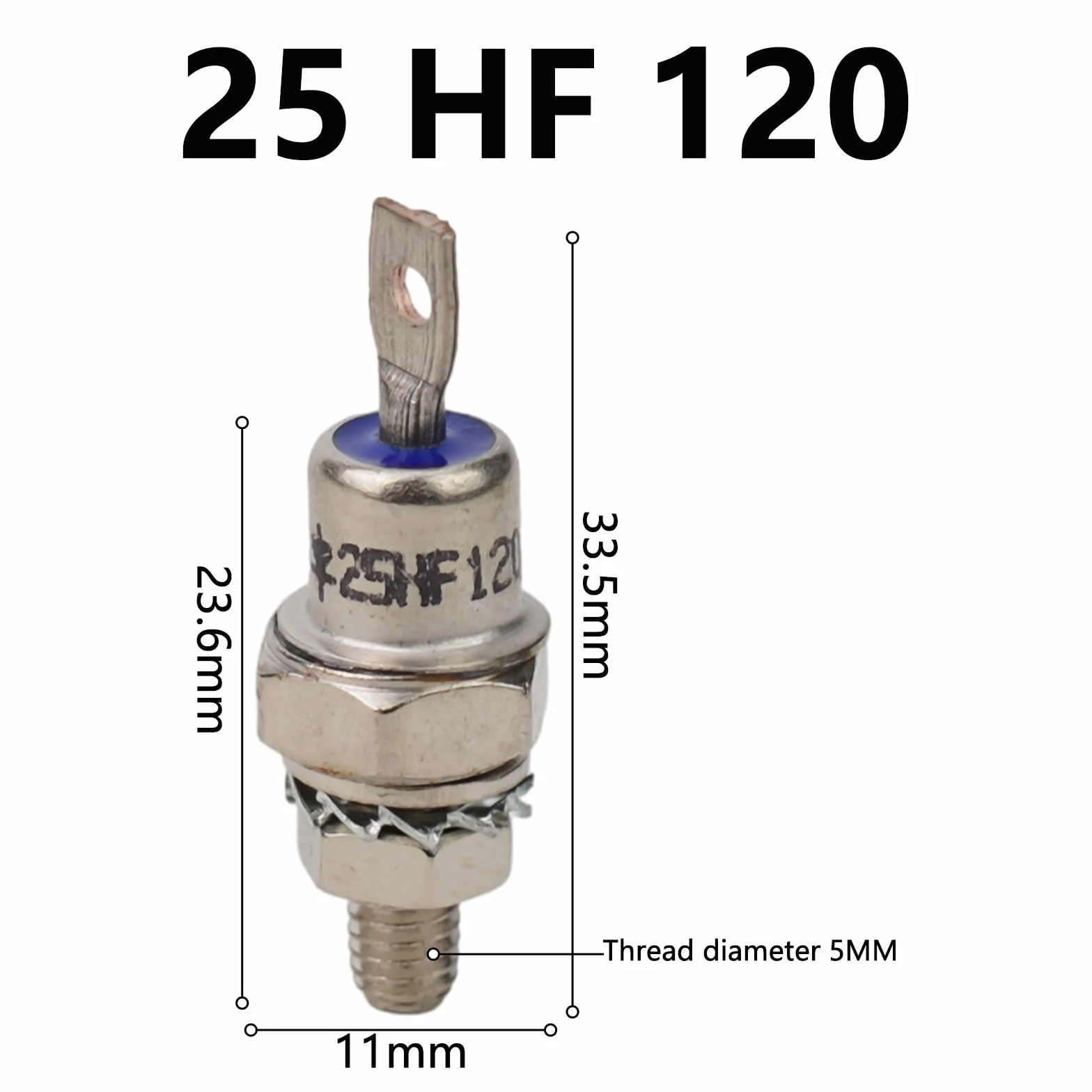 Diodo raddrizzatore 85A/70A/50A/40A/25A 1200V con montaggio perno per applicazioni elettriche (25HF 120)