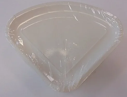 SDG PZ 100 Piatto Triangolare TRANCIO Pizza in CARTONCINO da ASPORTO Vassoio in Carta per Alimenti Paper CABARE' 1/4