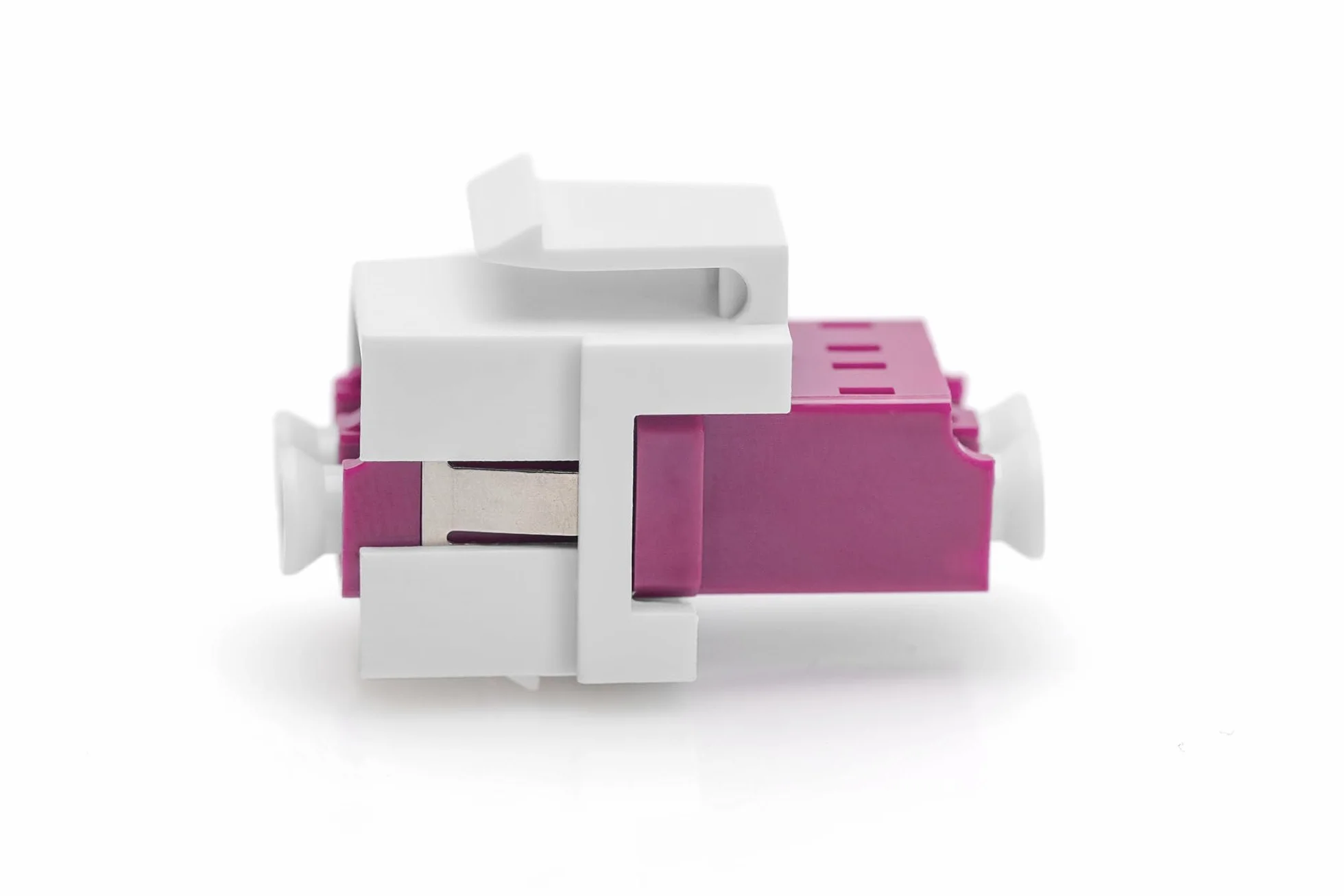 DIGITUS Keystone Modulo Fibra Ottica LC/LC Duplex OM4 Multimodale Viola/Bianco