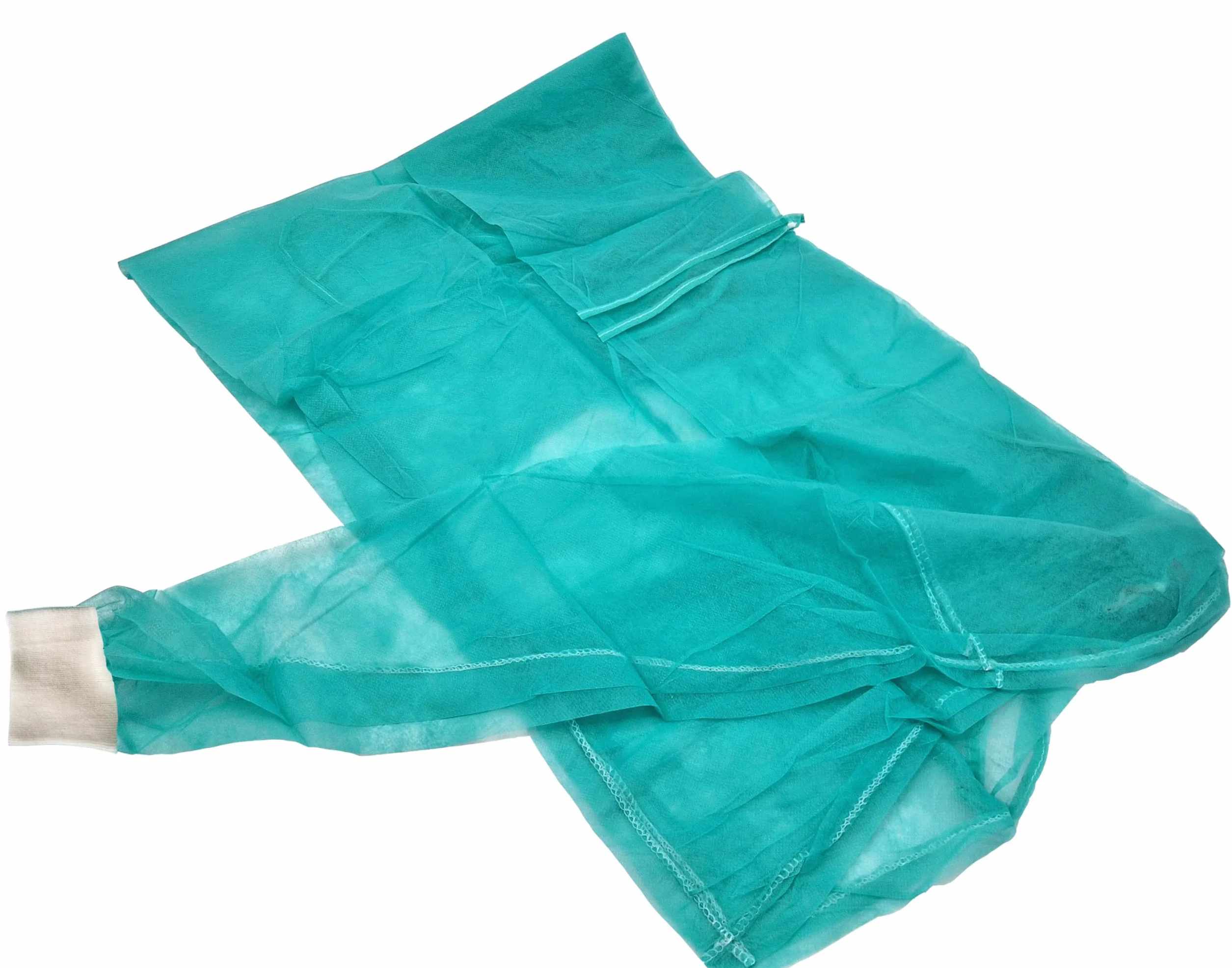 Camice in tessuto non tessuto 130x155 cm 50 pezzi protezione extra polsini monouso verde