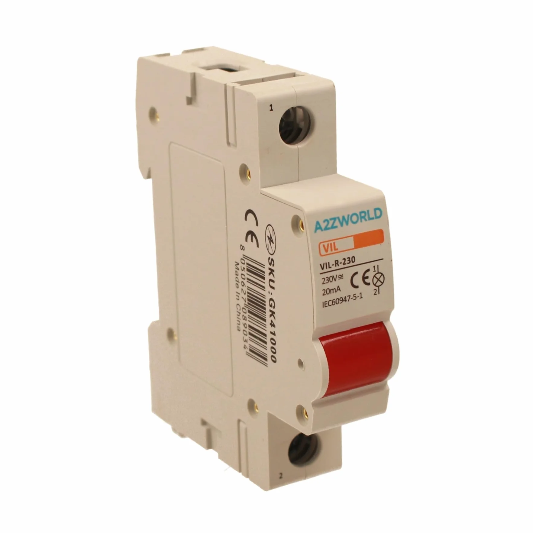 Indicatore Luminoso Modulare, Lampada Led Spia Rosso, AC 230V Per Monofase, Occupa 1 Modulo DIN, Luce Segnalazione Presenza Da Quadro Elettrico