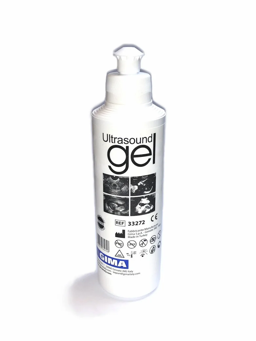GIMA 33272 Gel Ultrasuoni in Flacone 250 ml, Pezzi di 40, Blu