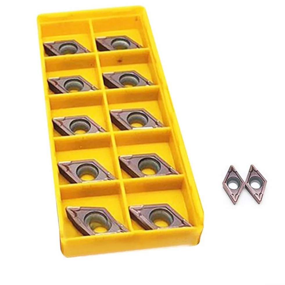 10pcs DCMT11T308 MPVP15TF Lama di tornitura in carburo
