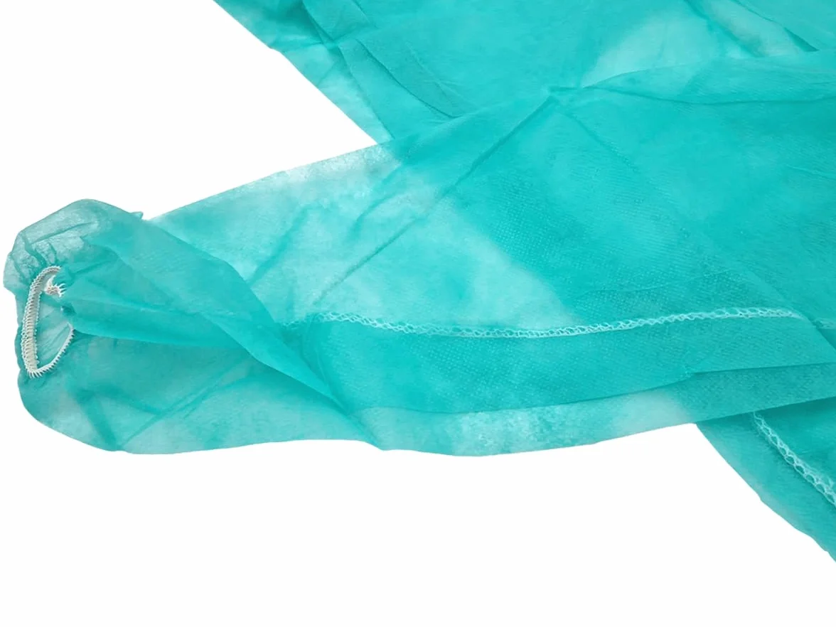 Tiga-Med Camici monouso in tessuto non tessuto 120x140 cm 100 pezzi 30 g/m² verde