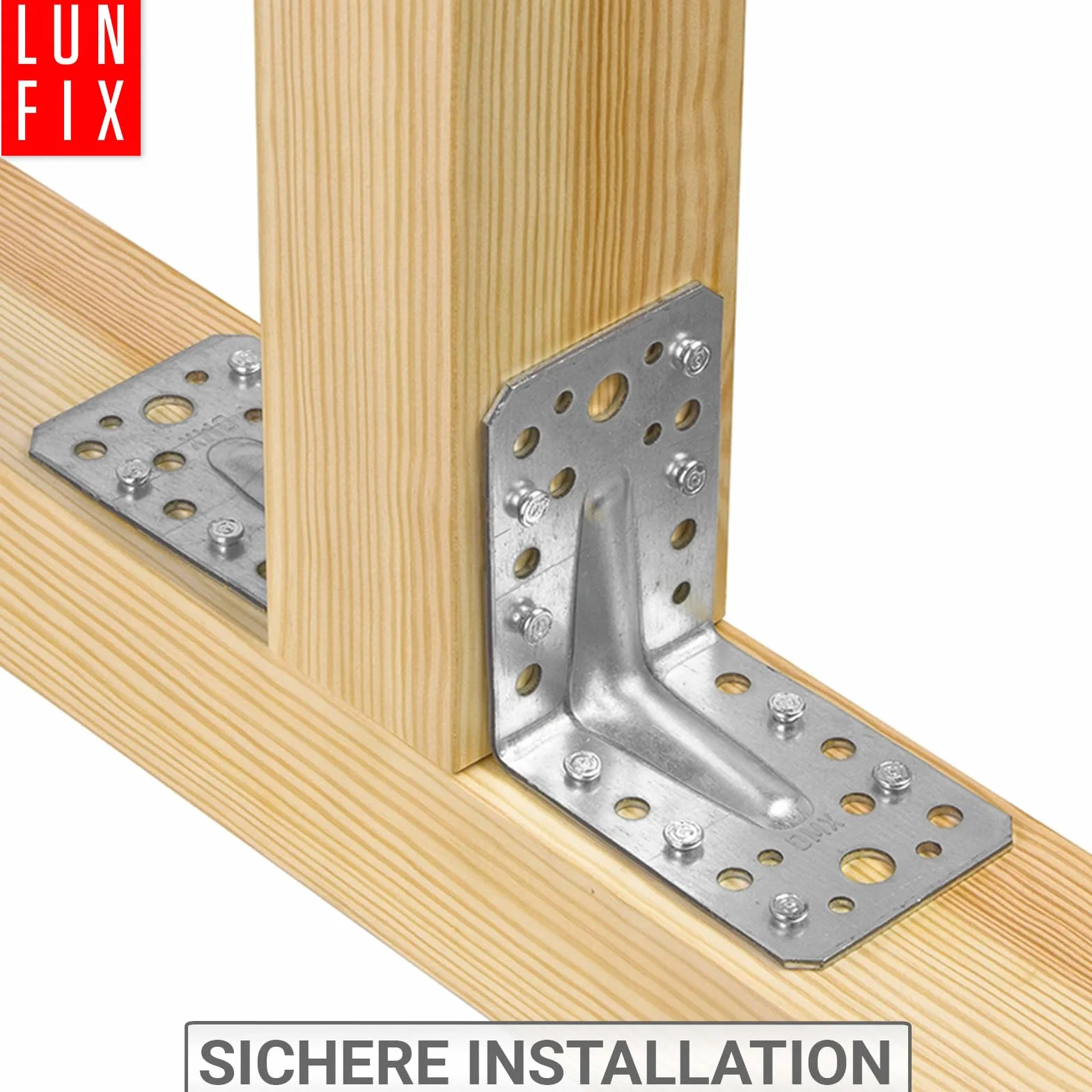 Lun Fix Staffe angolari 70x70x55 mm 20 szt. ocynkowane 1,5 mm 90°