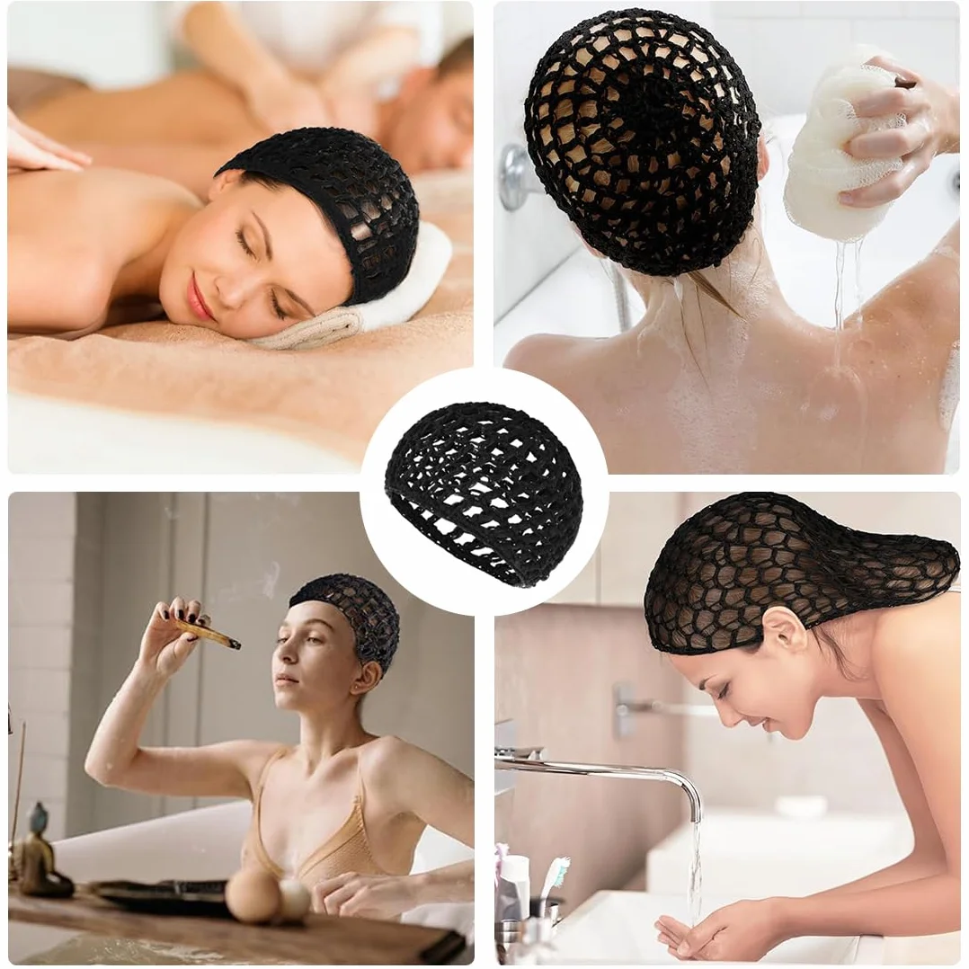 Rete Per Capelli All'Uncinetto 2 Pezzi, Rete Per Capelli Per Dormire, Involucro Per Capelli Lunghi