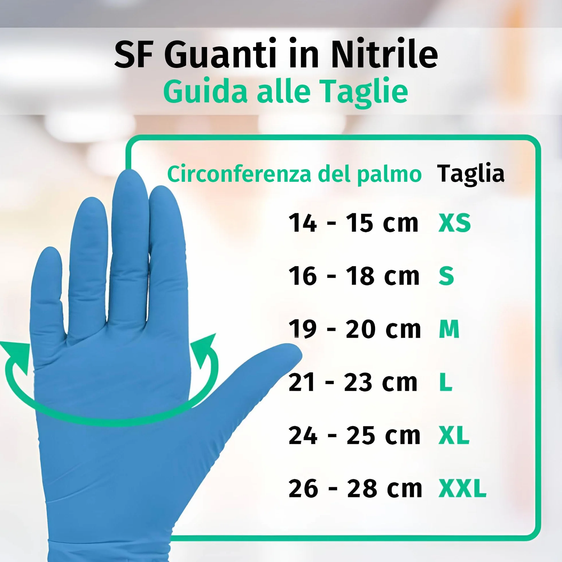 Guanti Nitrile M Blu 200 Pezzi Monouso Senza Lattice Senza Polvere