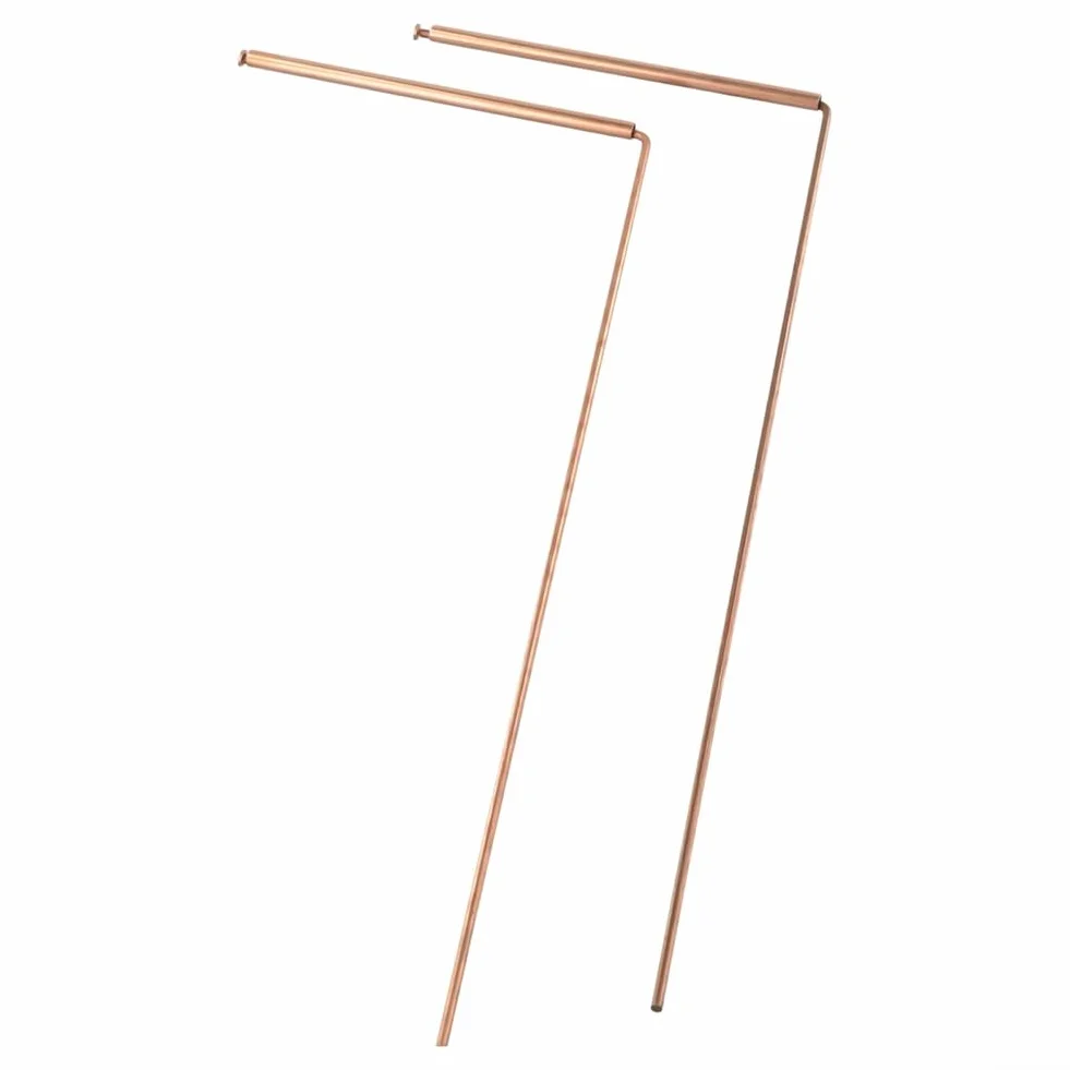 Oniissy Strumenti professionali da rabdomante in rame 2 bacchette in rame con pendolo e tappetino per cartomante per lavoro energetico