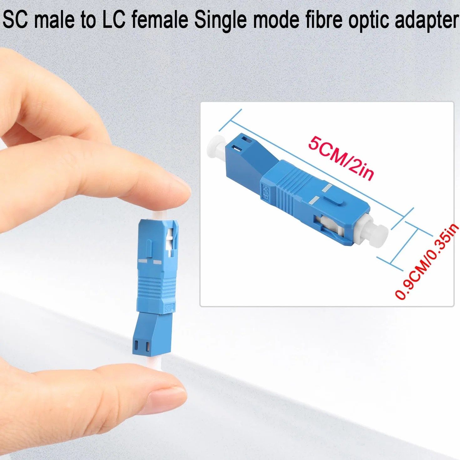 SC Maschio a LC Femmina Monomodale Adattatore SM 9/125μm SC/UPC a LC/UPC Fibra Ibrida Simplex Convertitore