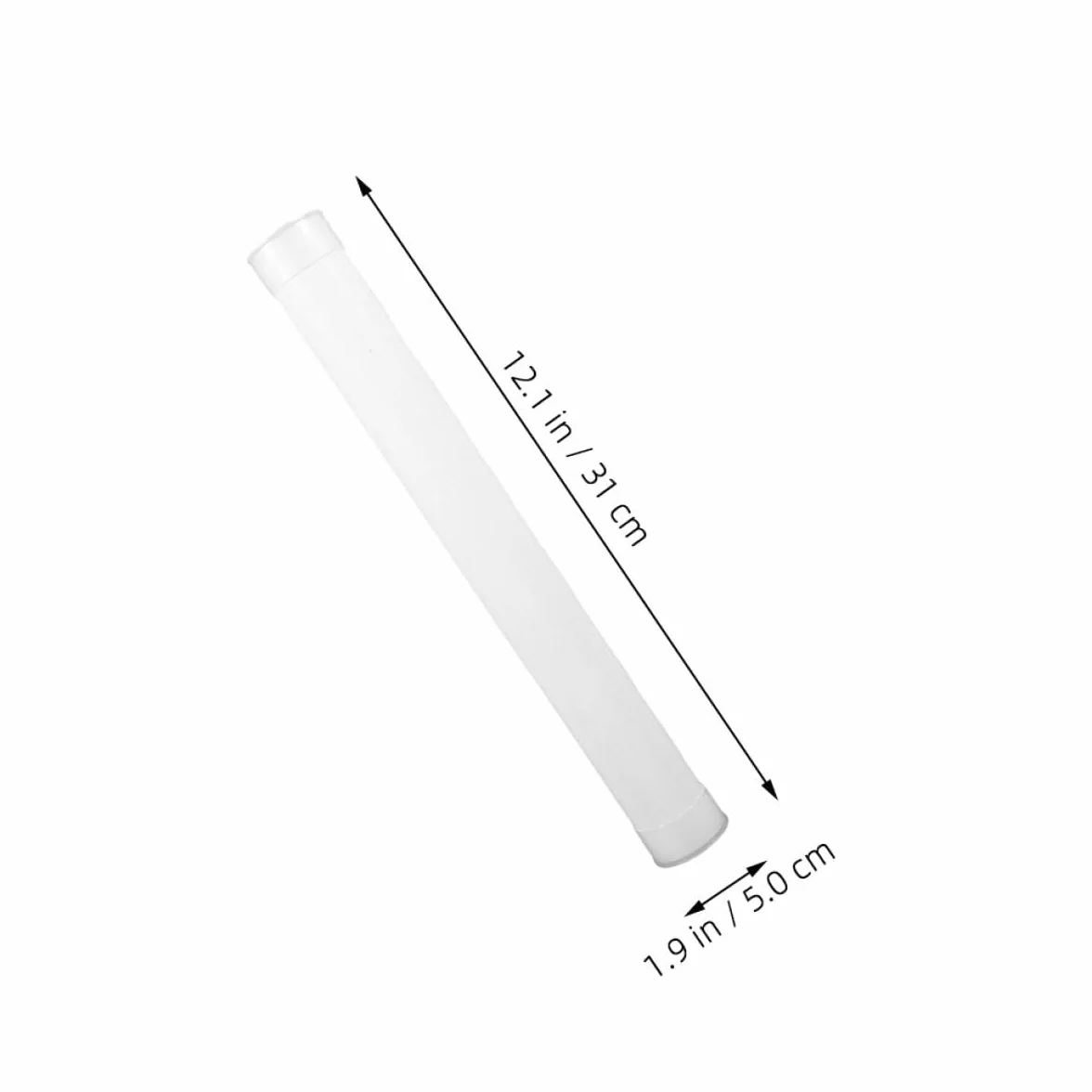 Zestaw 4 Tubi di Stoccaggio Rotondi in Plastica PE 31 cm Lunghezza 5 cm Diametro con Coperchio