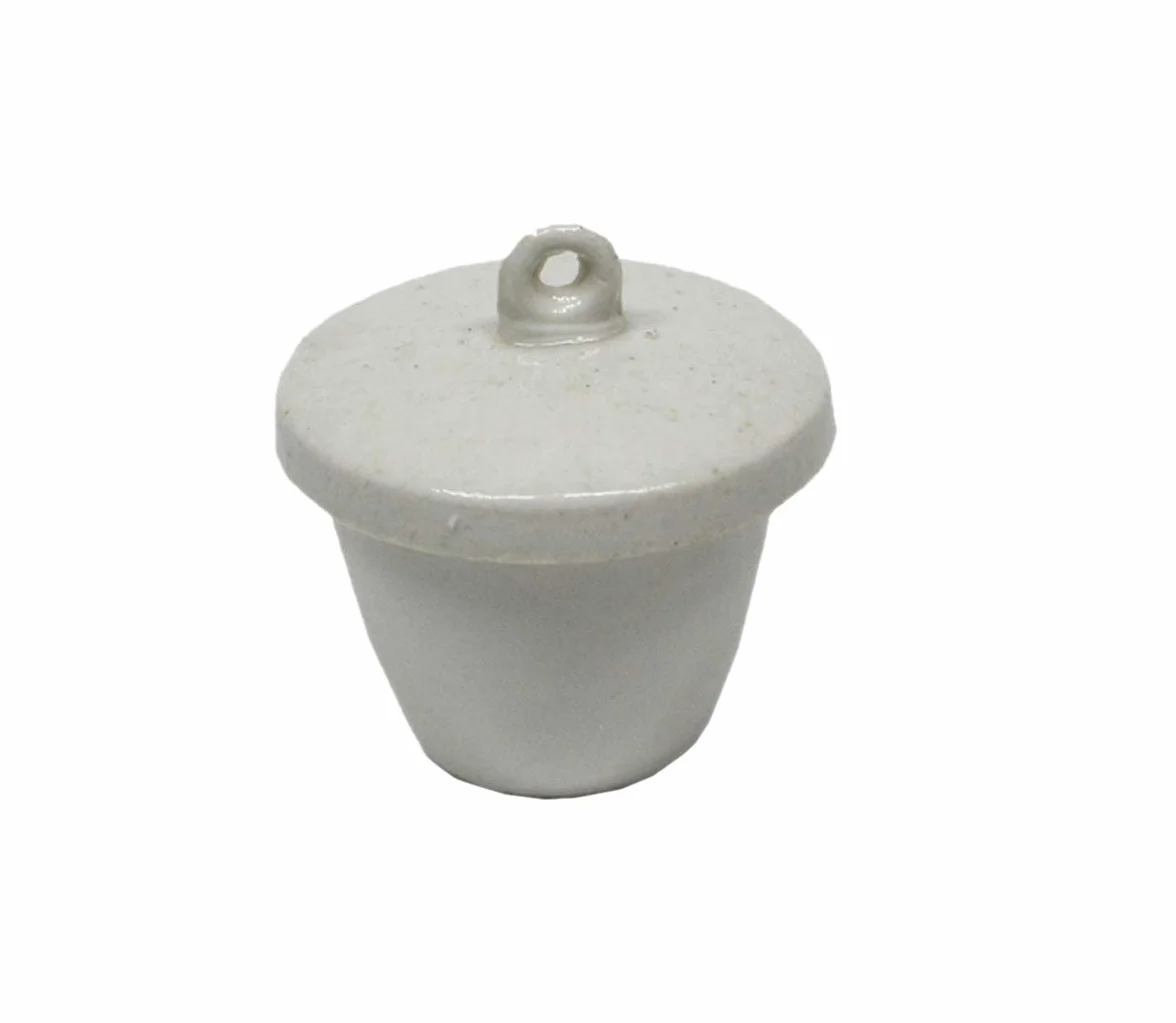 LLF, Crogiolo in porcellana con coperchio (20 ml, 30 ml, 40 ml, 70 ml, 100 ml, 200 ml, 300 ml)