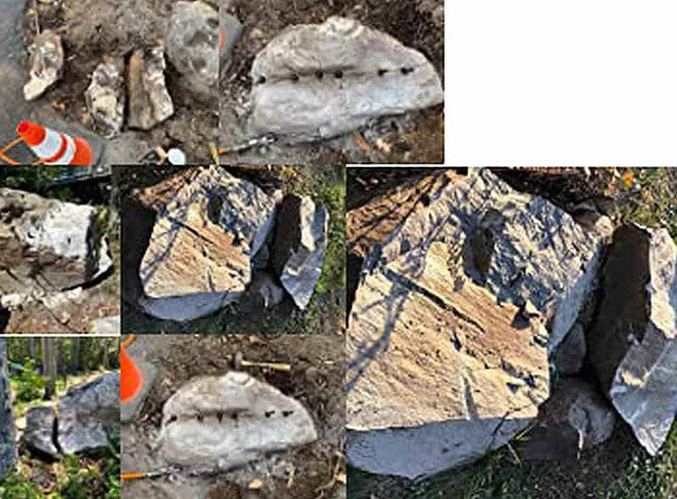 Cunei Di Spaccatura Di Roccia 4 Pezzi, Cunei Di Pietra Pesante Per Scoppiare Rocce Fino A 78 Pollici