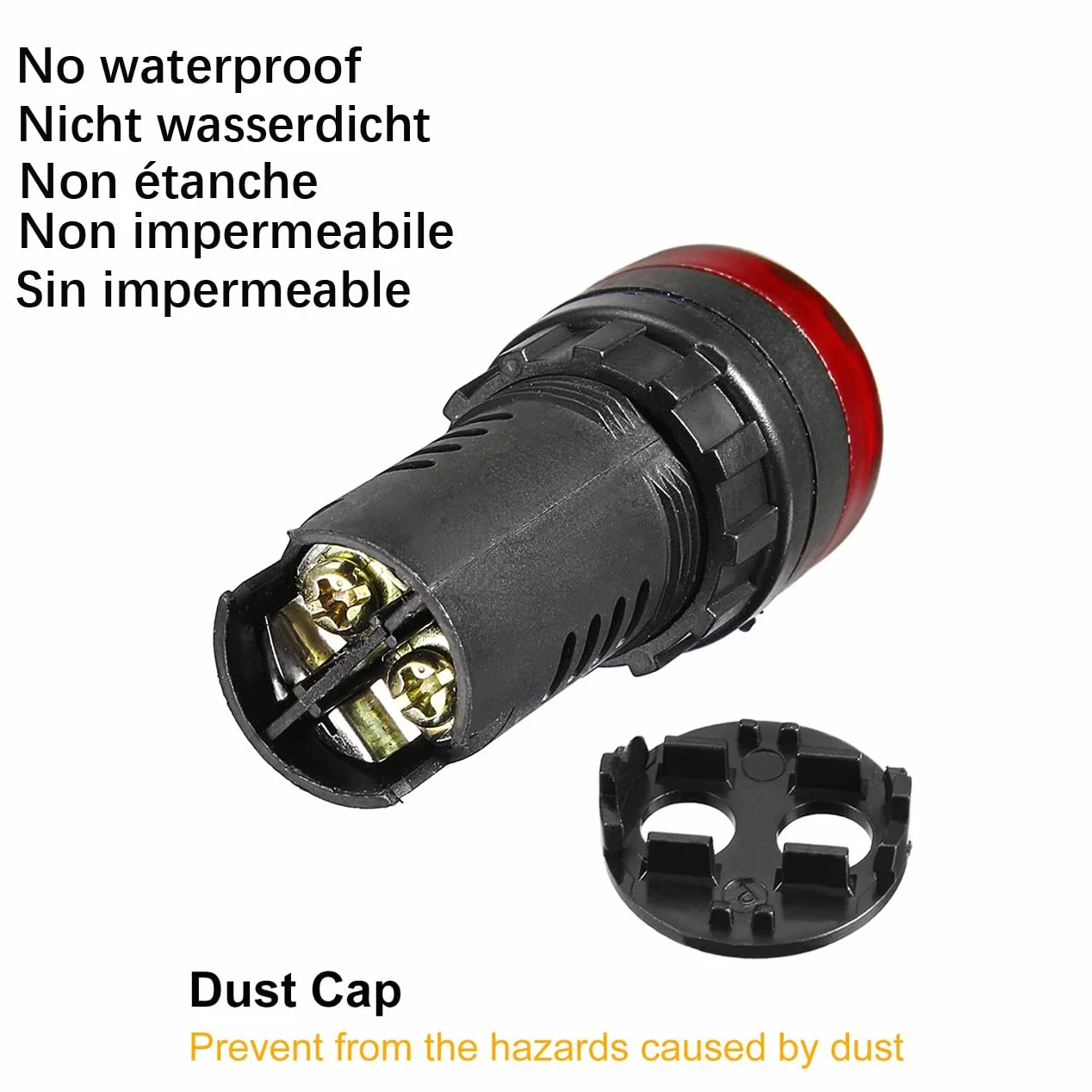 Gebildet 3Pcs Indicatore Luminoso con Cicalino AC 230V, Allarme Lampeggiante per Montaggio a Pannello da 22 mm per Pannello di Controllo Elettrico, HVAC, Progetti fai da te (Rosso-Giallo-Verde)