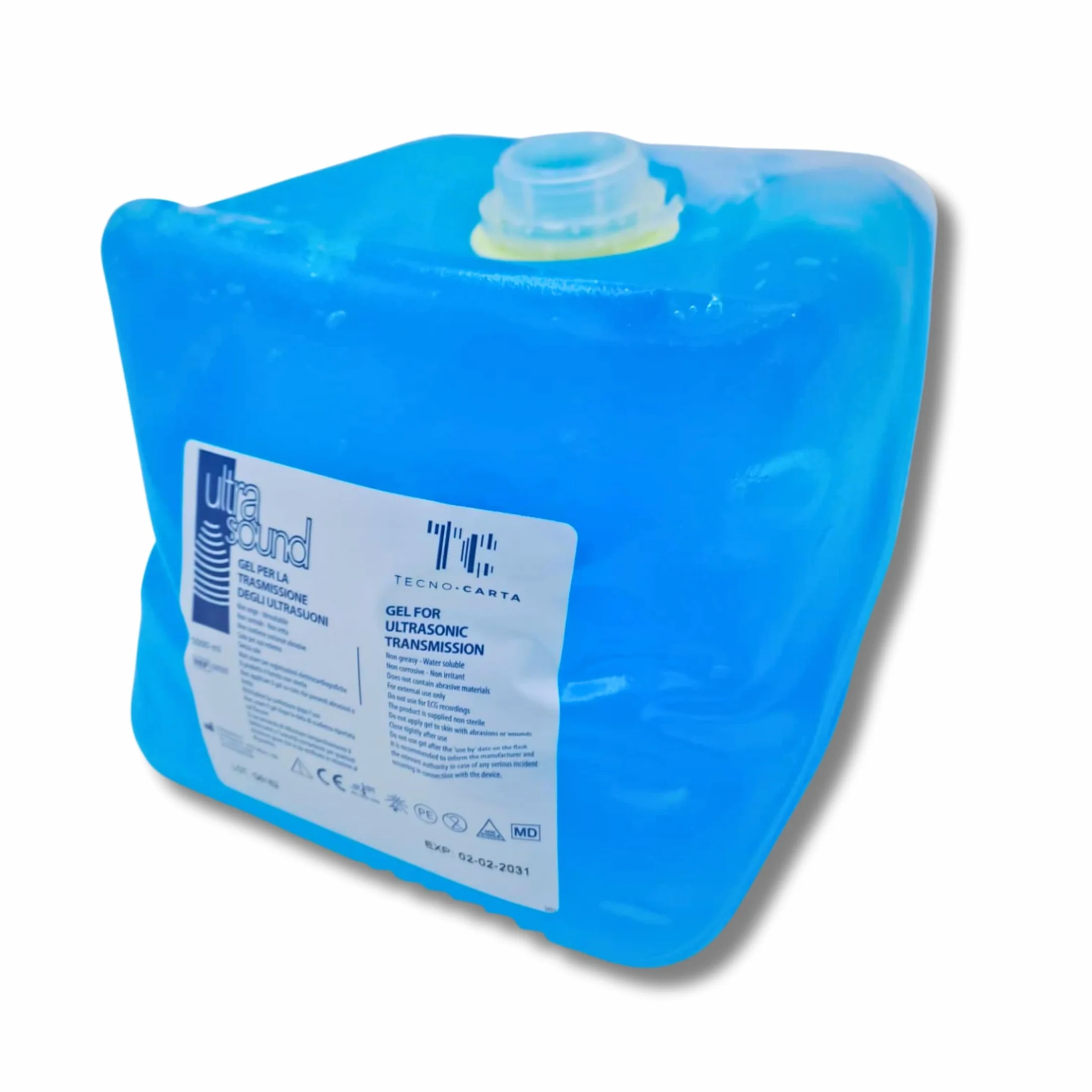 GUS5LT Gel per Ultrasuoni in Sacca da 5 litri, Azzurro