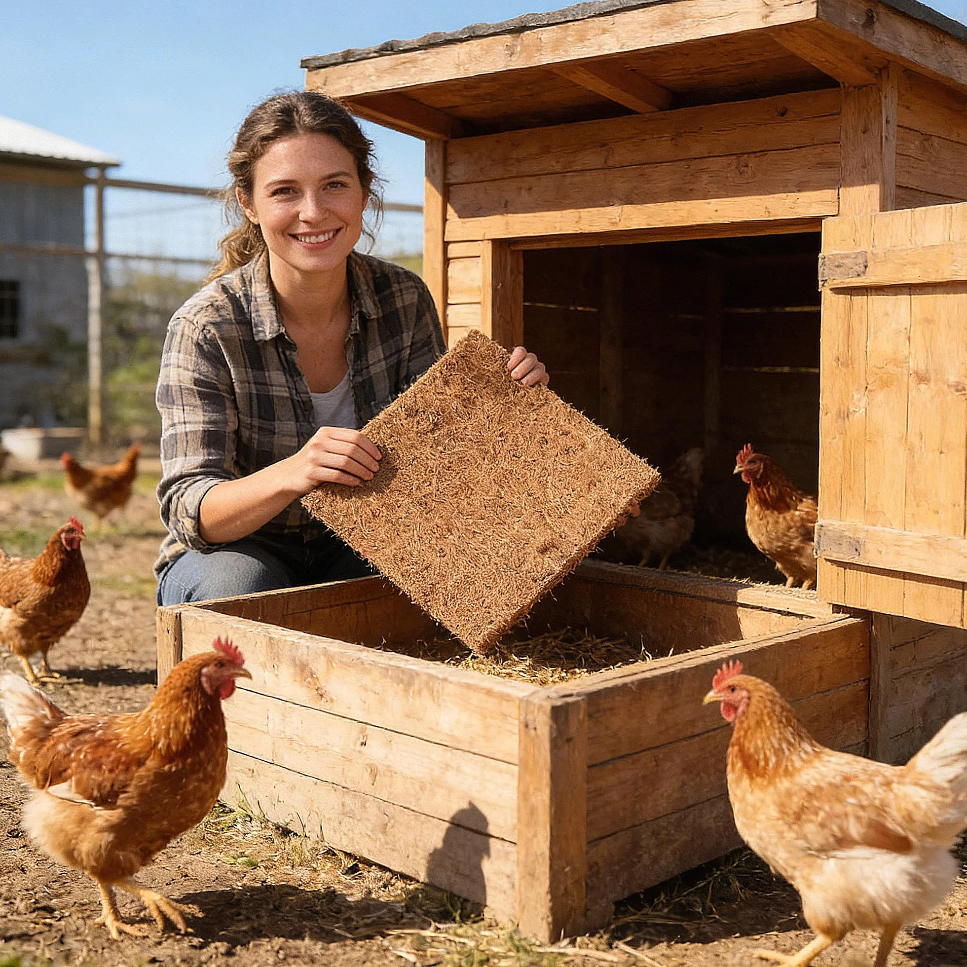 Fodere Nido per Deposizione Uova, Cuscinetti per Galline, Lavabili, Riutilizzabili, 10 Pezzi