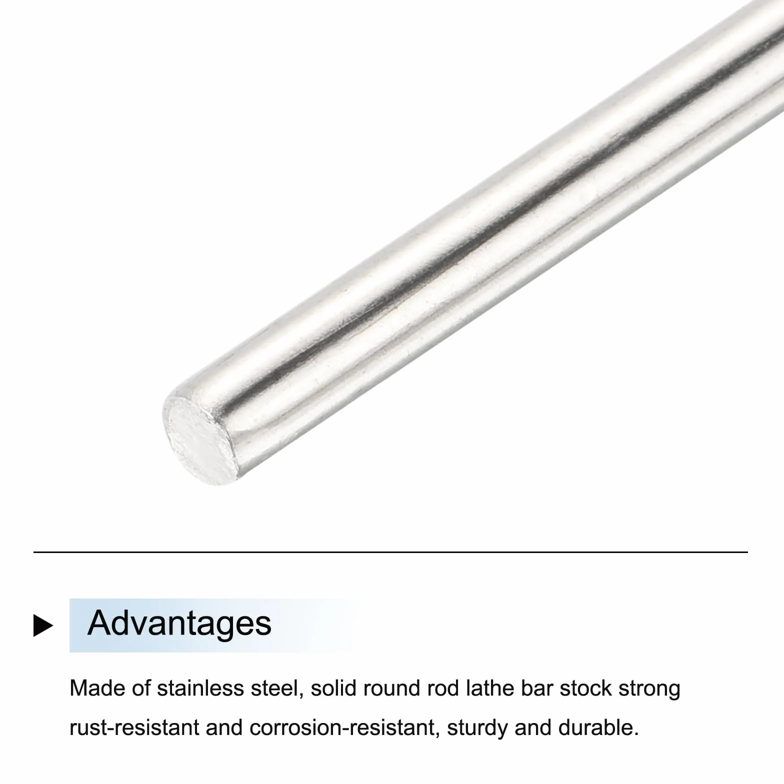 Asta Tonda in Acciaio Inossidabile 304 6mm x 100mm per Progetti Fai da Te