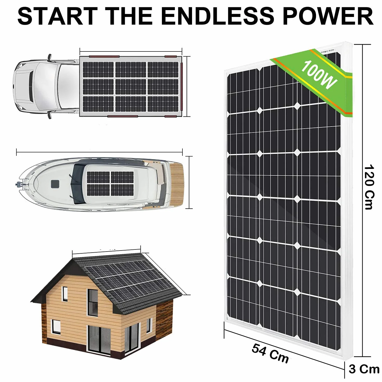 Kit Fotovoltaico 2 KW Pwm Inverter 2000W Pannello Solare 200W Batteria 120 AH 5 LAMPADINE 6 WATT LUCE FREDDA