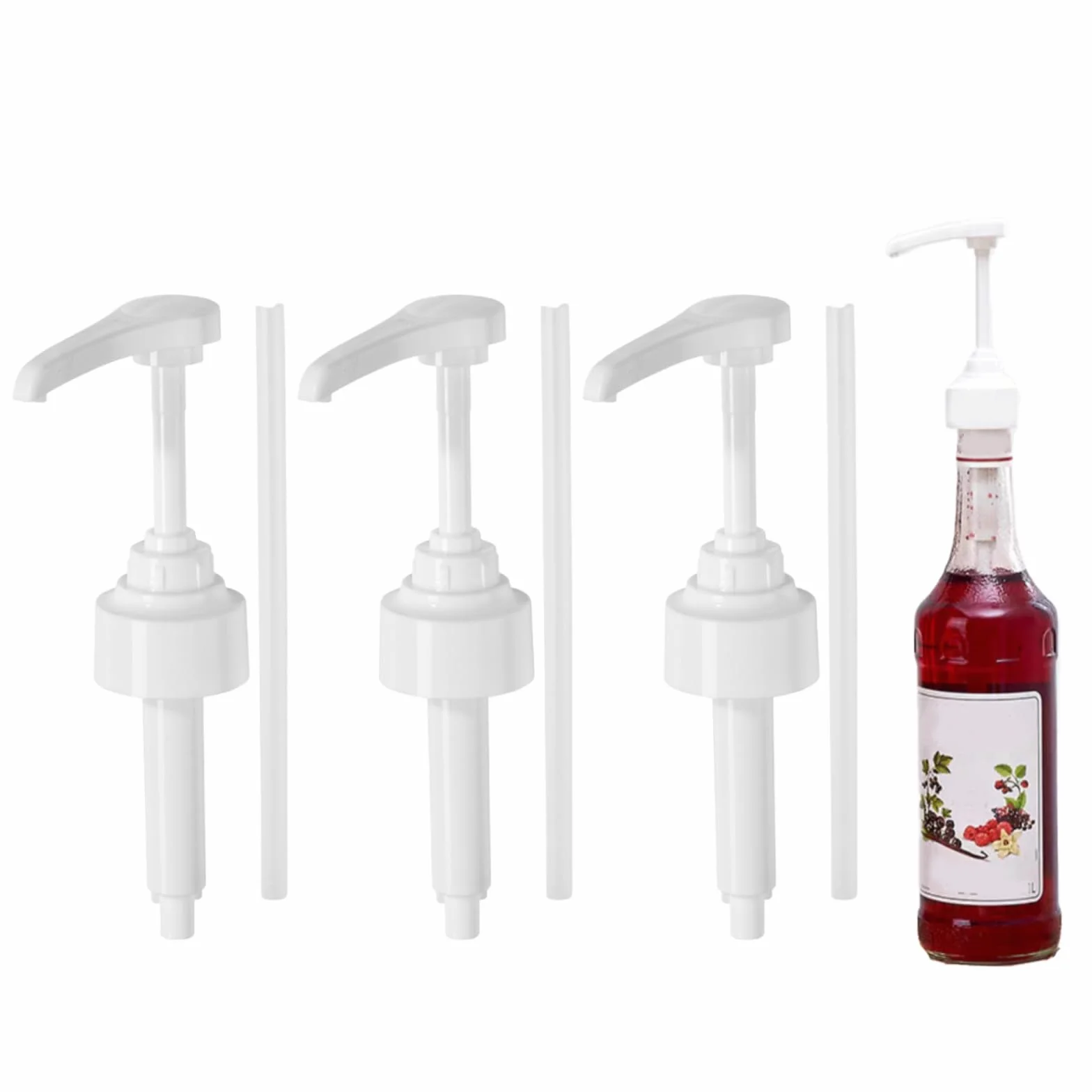 3 distributori di pompa,compatibili con Monin, pompa di sciroppo di caffè,dispenser di sciroppo a scatto per pompa dosatrice da 10 ml, testa di pompa, per bottiglie da 1000 ml, riutilizzabile