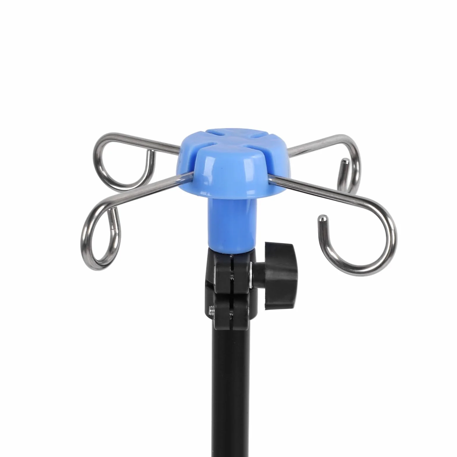 Haofy Supporto per Asta Portaflebo Portatile con Altezza Regolabile, Base per Treppiede Pieghevole, Ganci 4, Materiale Leggero e Robusto, per Borsa per Flebo o per Dialisi, Ampia