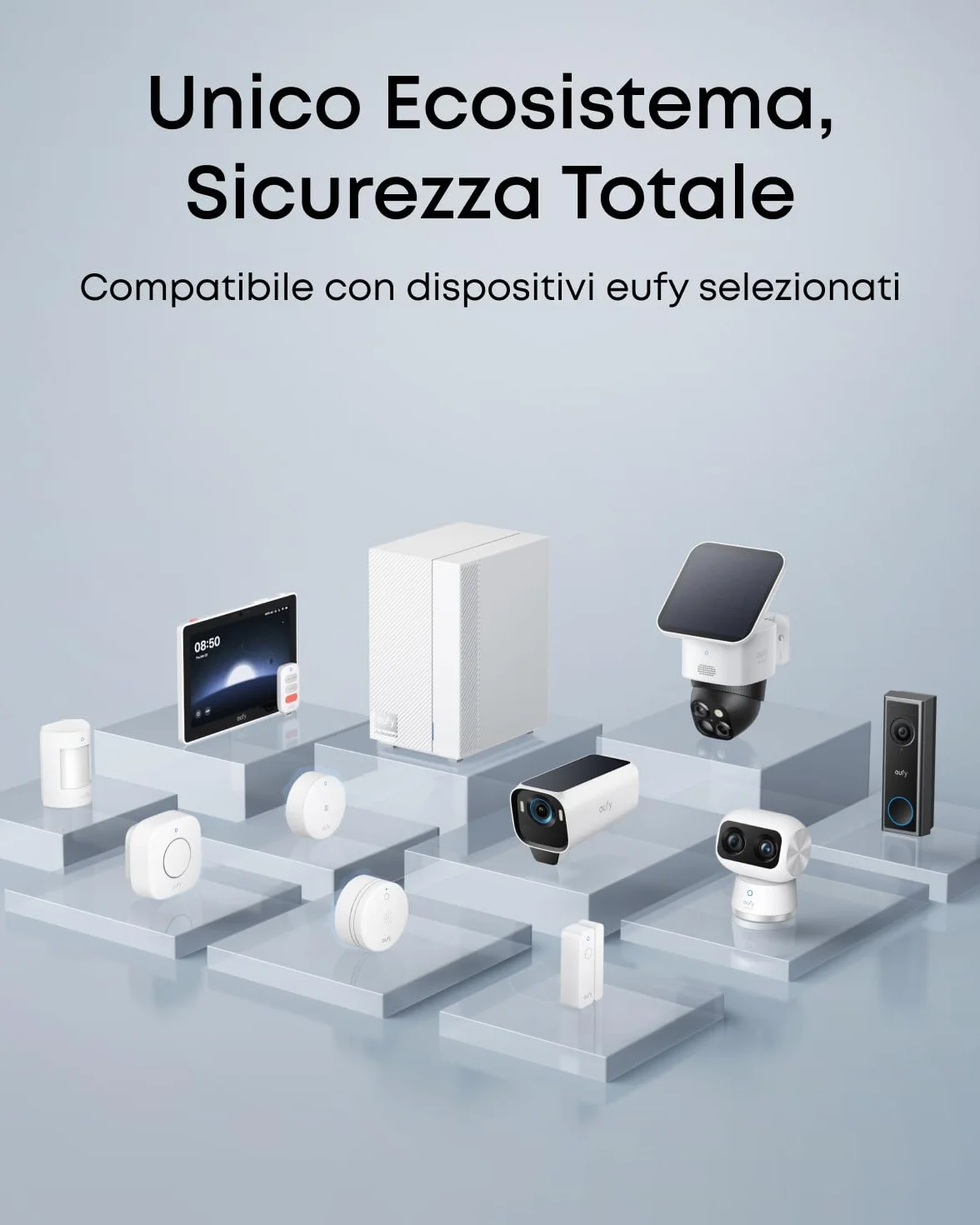eufy E10 Pulsante Antipanico, Resistente alle Intemperie, Batteria a Lunga Durata, Più Opzioni di Trasporto. Richiede Versione UE di HomeBase 2, 3, Mini o Pro