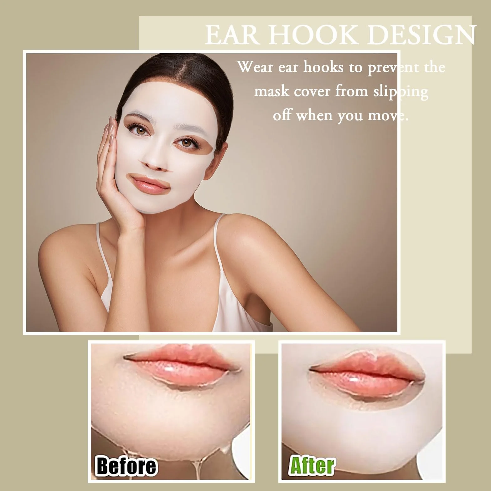 Maschera per la Pelle in Silicone Riutilizzabile, 6 Pezzi Copertura Viso Accessori