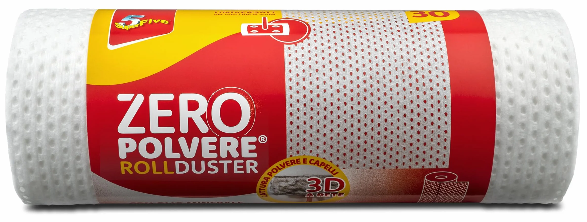 SUPERFIVE, Roll Duster, Catturapolvere in Rotolo da 30 Strappi, Panno Cattura Polvere, Trama a Rete Potenziata (8)