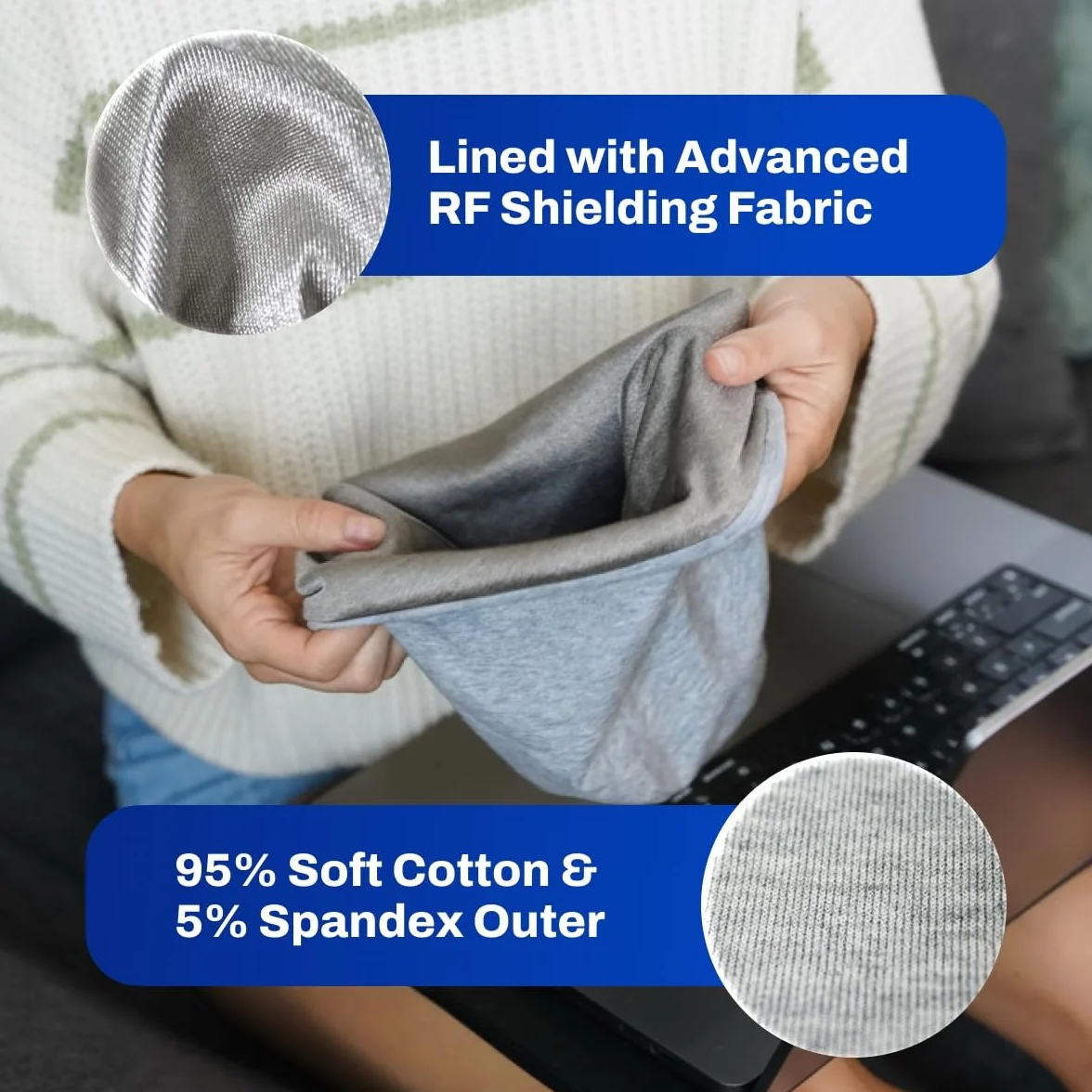 DefenderShield EMF - Berretto con protezione contro le radiazioni EMF, blocca il 99% delle radiazioni wireless e 5G (300 Hz-10 GHz)