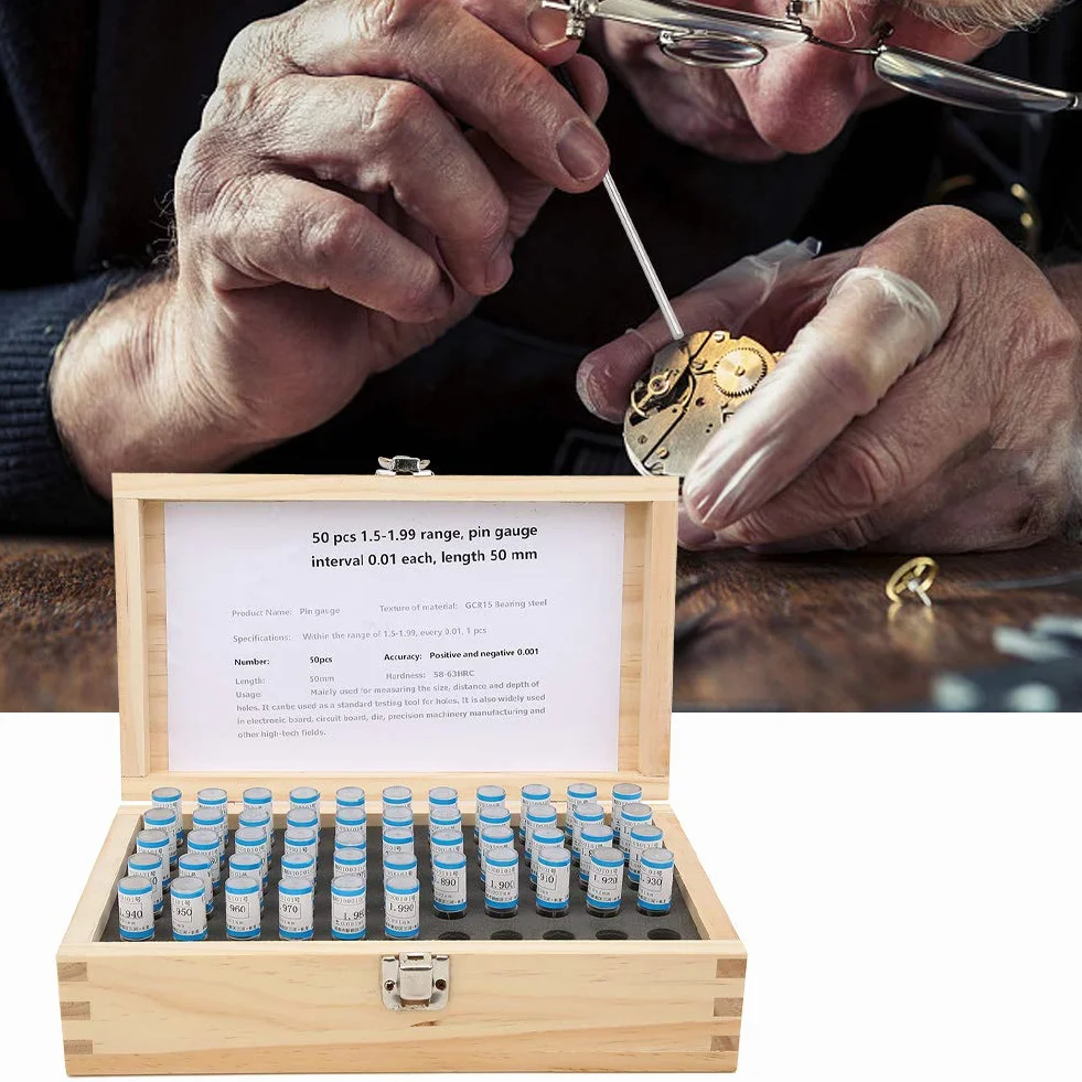 Pin Gauge Set Acciaio Tipo Pin 50 pz