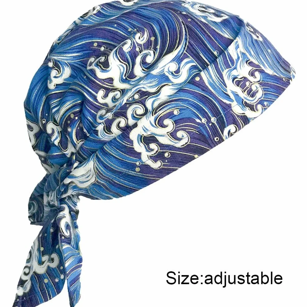 Cappello Cuoco Giapponese Regolabile Bandana Chef Berretto Teschio Cucina Traspirante