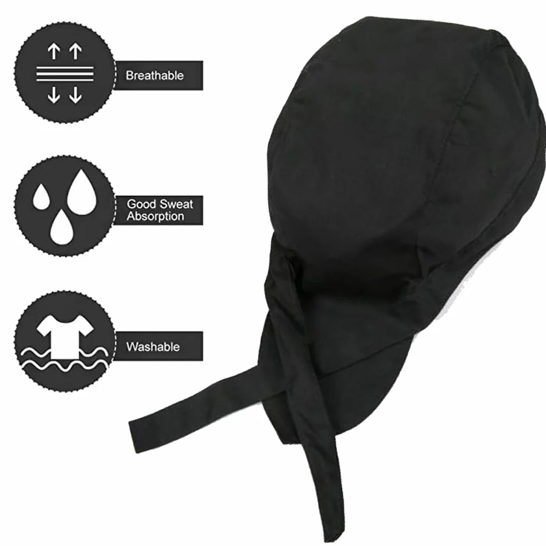 Cappello da Cuoco Regolabile Nero Unisex per Adulti Lavoro Hotel