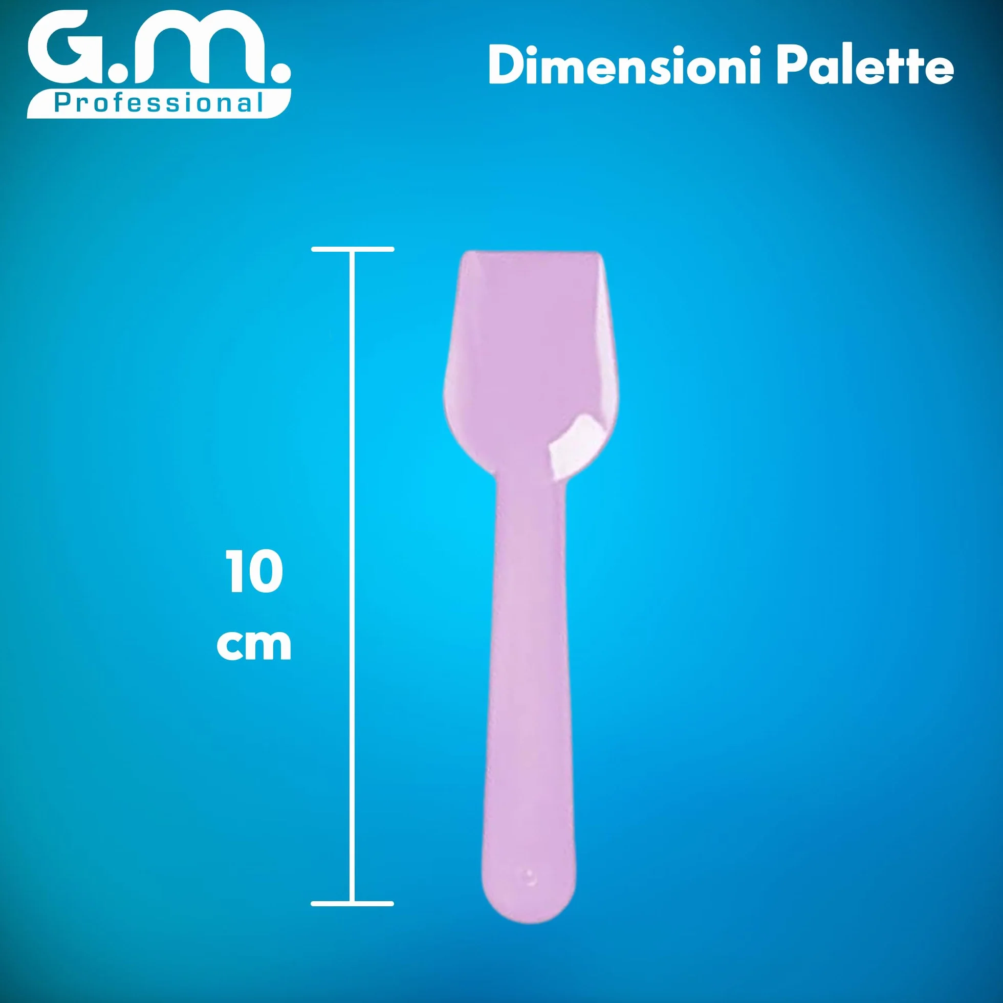 GM 1000 Cucchiaini per il Gelato Riutilizzabili Colorati, Imbustate Singolarmente, Palette Compostabili per dolci dessert gelato, Misura 9,5 cm
