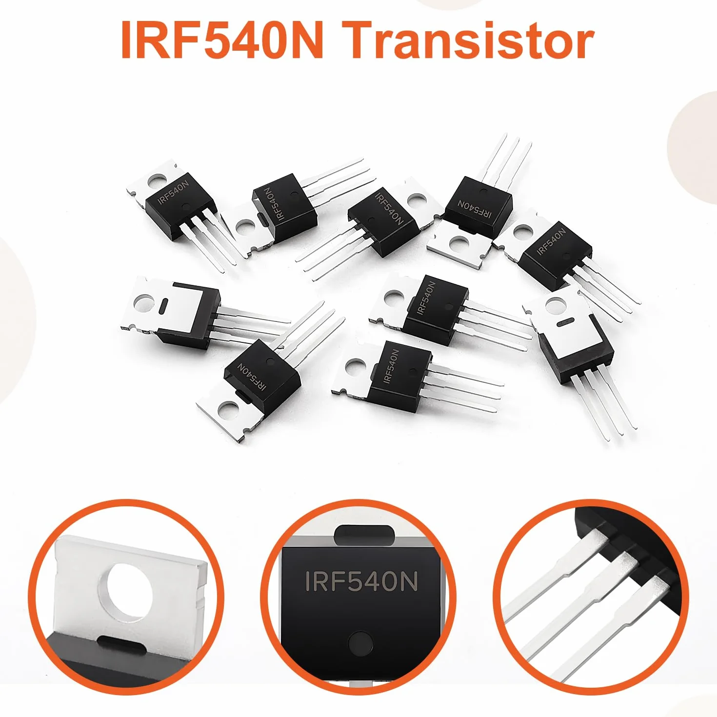 IRF540N MOSFET Transistor 33A 100V N-Channel TO-220