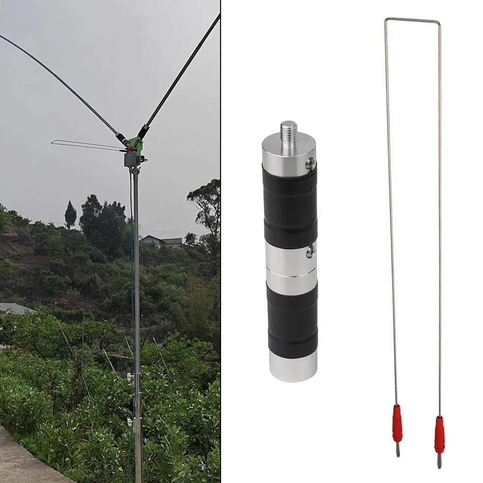 DP200 7-54MHz 200W Antenna portatile a banda larga, antenna HF a onde corte per POTA, 14-54MHz VHF/UHF con staffa in acciaio inossidabile e aste telescopiche