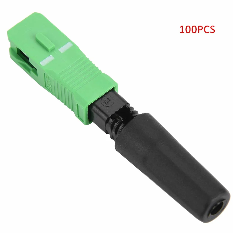 Connettori Fibra Ottica SC/UPC Monomodale 100 Pezzi FTTH Montaggio Rapido 58mm