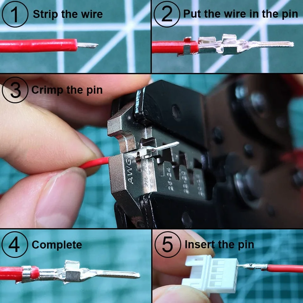 Kit connettori JST PH 2.0 Basetta pin e cavo a nastro Passo 2,0 mm JST PH - Alloggiamento femmina pin maschio 2/3/4/5/6/7/8