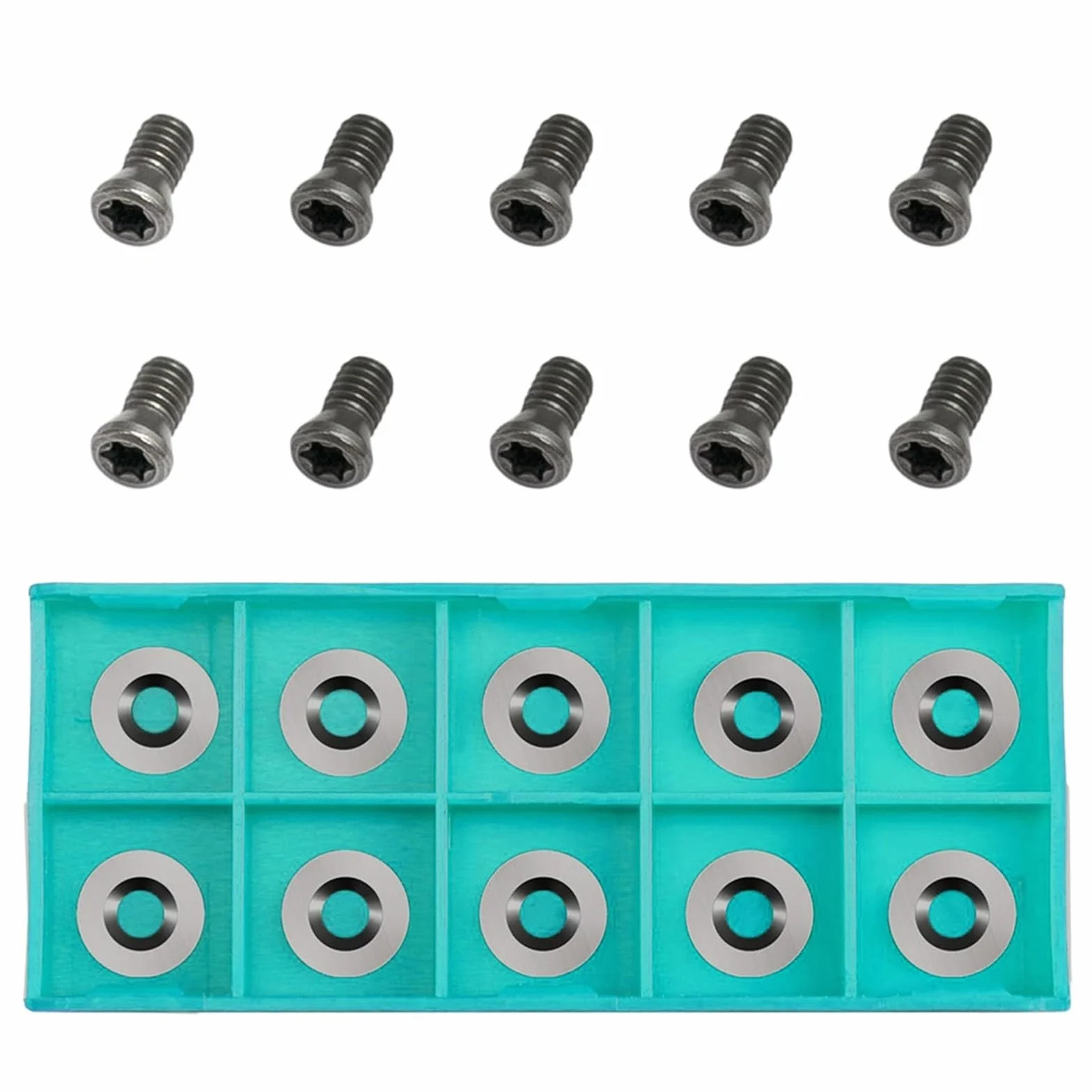 Inserti rotondi in carburo per tornio, diametro 12 mm, compatibili con Ci3 serie 6400, confezione da 10
