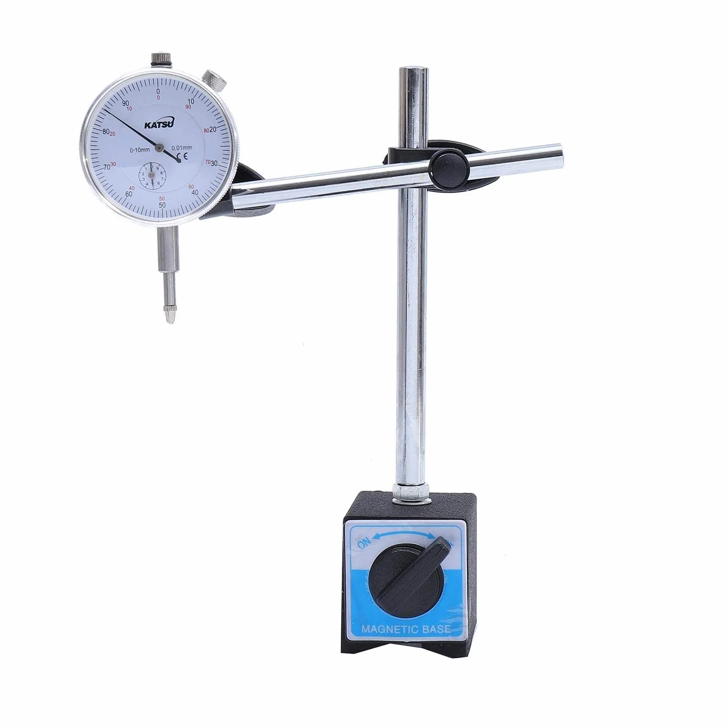 KATSU DTI Indicatore a quadrante 0-10mm con base magnetica in custodia