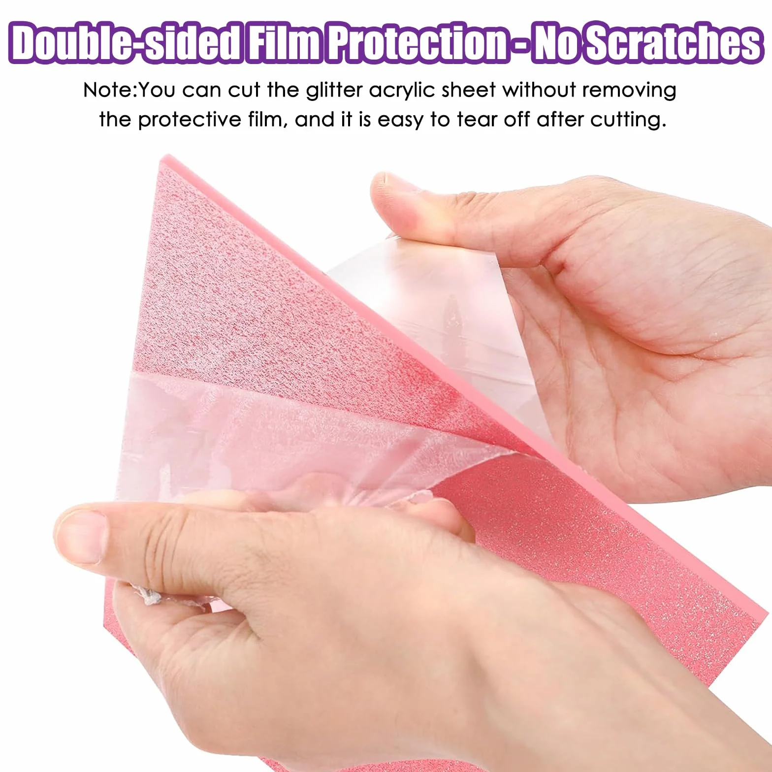 Fogli acrilici glitterati per taglio laser, 10 pezzi, 8 x 8 in 1/8 "-3 mm, in plastica fusa, per artigianato, incisione, segni, tag per animali domestici, fai da te