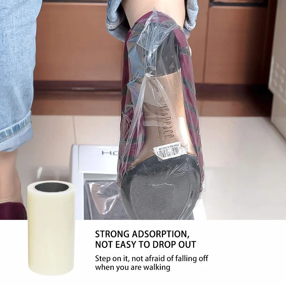 Pellicola di plastica,1 Rotolo 15 x 10,5 cm Forte Adesivo USA e Getta Scarpe Covers Membrana Pellicola per Dispenser Automatico